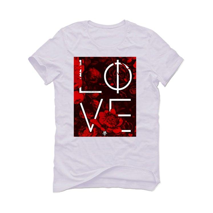 Air Jordan 12 “Twist” 2021 White T-Shirt (Love) - illCurrency Sneaker Matching Apparel