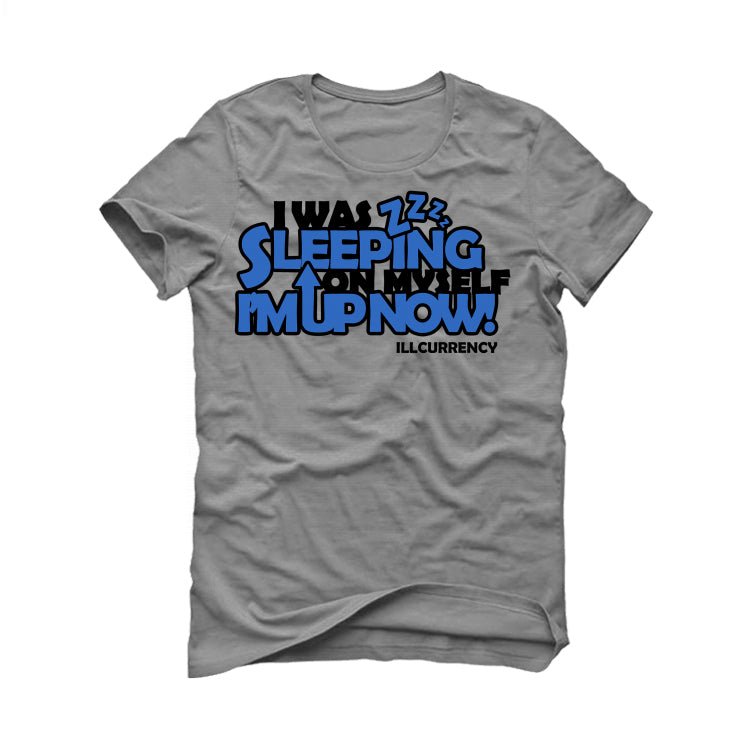 Air Jordan 1 High OG “True Blue” Grey T-Shirt (SLEEPING ON MYSELF)