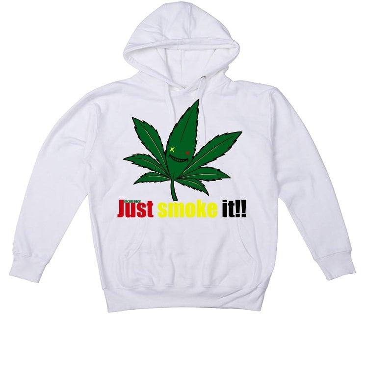 Air Jordan 4 Rasta White T-Shirt (Just smoke it!!) - illCurrency Sneaker Matching Apparel