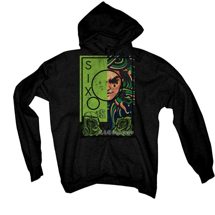 Air Jordan 6 “Electric Green” Black T-Shirt (LA MEDUSSA) - illCurrency Sneaker Matching Apparel