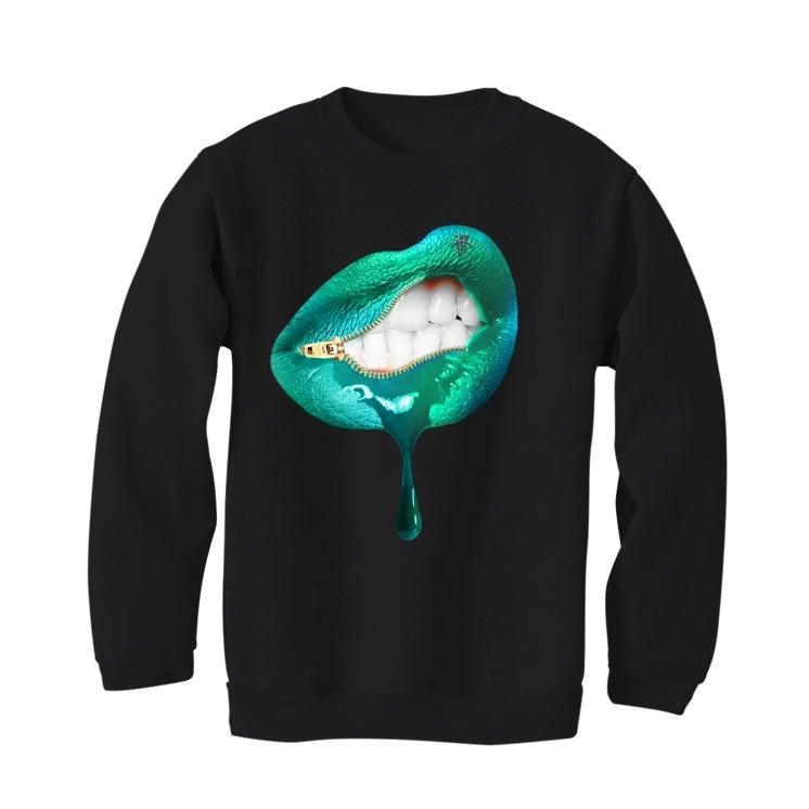 Air Jordan 5 Retro "Island Green" 2019 Black T-Shirt (LIPS UNSEALED) - illCurrency Sneaker Matching Apparel