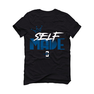 Air Jordan 13 "Brave Blue" 2022 | illCurrency Black T-Shirt (Self Made)
