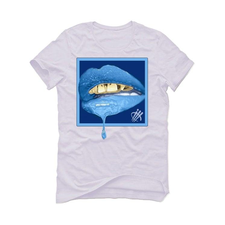 Air Jordan 1 high OG “University Blue” 2021 White T-Shirt (lipstick) - illCurrency Sneaker Matching Apparel