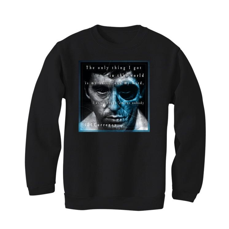 Jordan 11 Adapt "Dark Powder Blue" Black T-Shirt (ONLY THING I GOT) - illCurrency Sneaker Matching Apparel