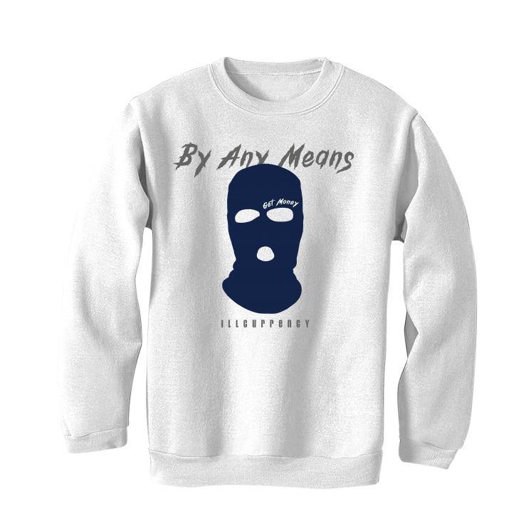 Jordan 1 Retro High COJP Midnight Navy White T-Shirt (By any means) - illCurrency Sneaker Matching Apparel