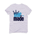 Air Jordan 12 "indigo Stone Blue" White T-Shirt (Self Made illcurrency) - illCurrency Sneaker Matching Apparel