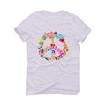 Nike Air More Uptempo "Peace, Love" White T-Shirt (Peace love flower art) - illCurrency Sneaker Matching Apparel