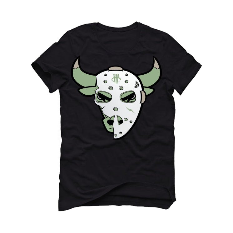 Air Jordan 4 Seafoam aka “Oil Green” - Black T-Shirt (Jason Mask)