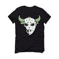 Air Jordan 4 Seafoam aka “Oil Green” - Black T-Shirt (Jason Mask)