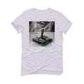 Air Jordan 1 Mid Black Grape | ILLCURRENCY White T-Shirt