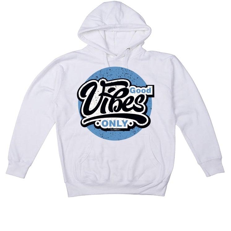Air Jordan 9 University Blue 2020 White T-Shirt (Good Vibes Only) - illCurrency Sneaker Matching Apparel