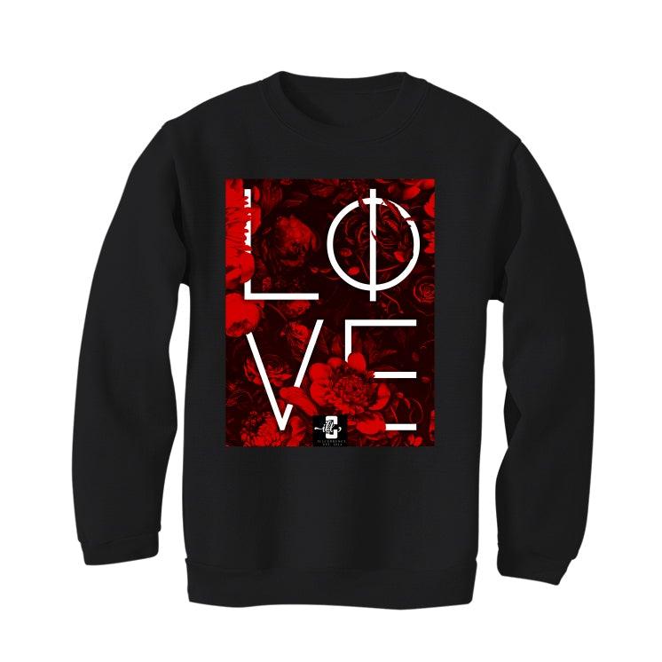 Air Jordan 4 “Red Thunder” Black T-Shirt (LOVE) - illCurrency Sneaker Matching Apparel