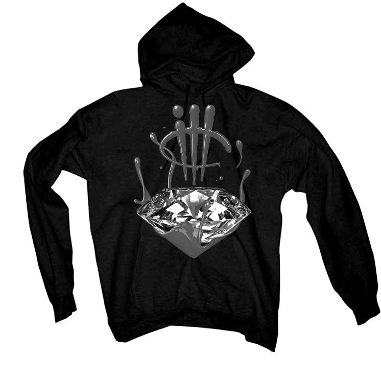 Air Jordan 12 “Dark Grey 09” Black T-Shirt (Diamond Drip) - illCurrency Sneaker Matching Apparel