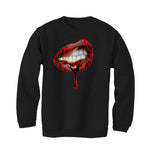 Air Jordan 5 Raging Bull Black T-Shirt (lips unsealed) - illCurrency Sneaker Matching Apparel