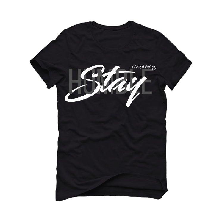 Air Jordan 4 Black Cat "2020" Black T-Shirt (Stay Humble) - illCurrency Sneaker Matching Apparel