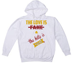 Nike Dunk Low “Midas Gold” | ILLCURRENCY White T-Shirt (Love is Fake)