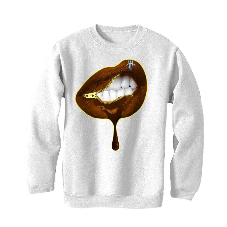 Air Jordan 1 Mid Fearless (Maison Chateau Rouge) White T-Shirt (LIPS UNSEALED) - illCurrency Sneaker Matching Apparel