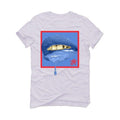 Reebok Question Mid (blue\white) White T-Shirt (lipstick) - illCurrency Sneaker Matching Apparel