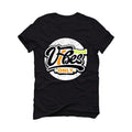 AIR JORDAN 1 HI VOLT GOLD 2021 Black T-Shirt (Good Vibes) - illCurrency Sneaker Matching Apparel