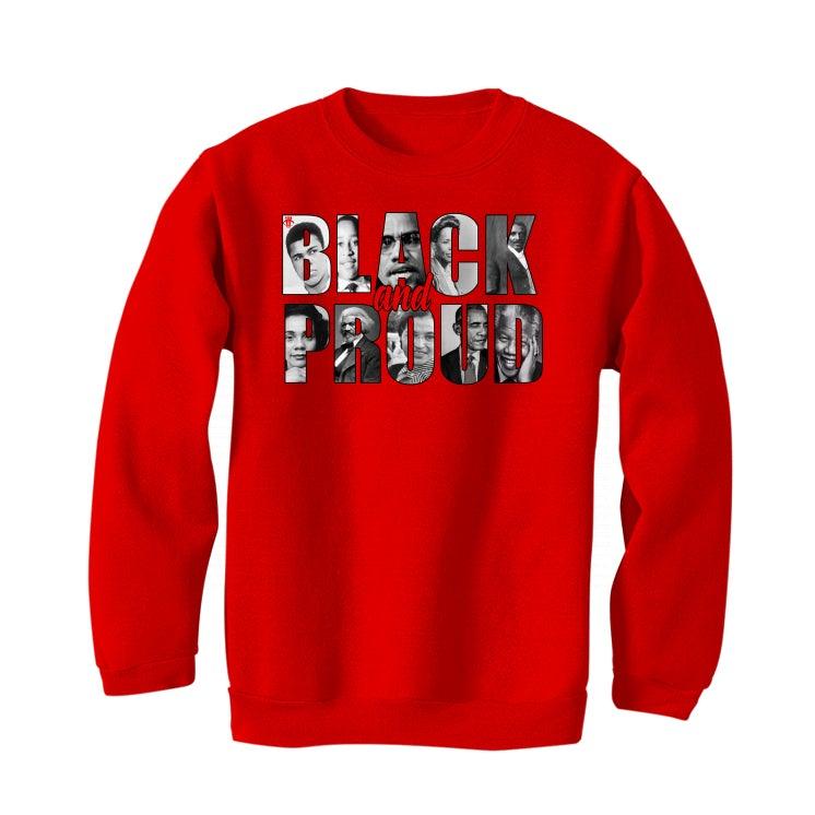 BLACK HISTORY MONTH Red T-Shirt (black an proud) - illCurrency Sneaker Matching Apparel