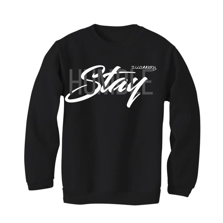Air Jordan 4 Black Cat "2020" Black T-Shirt (Stay Humble) - illCurrency Sneaker Matching Apparel