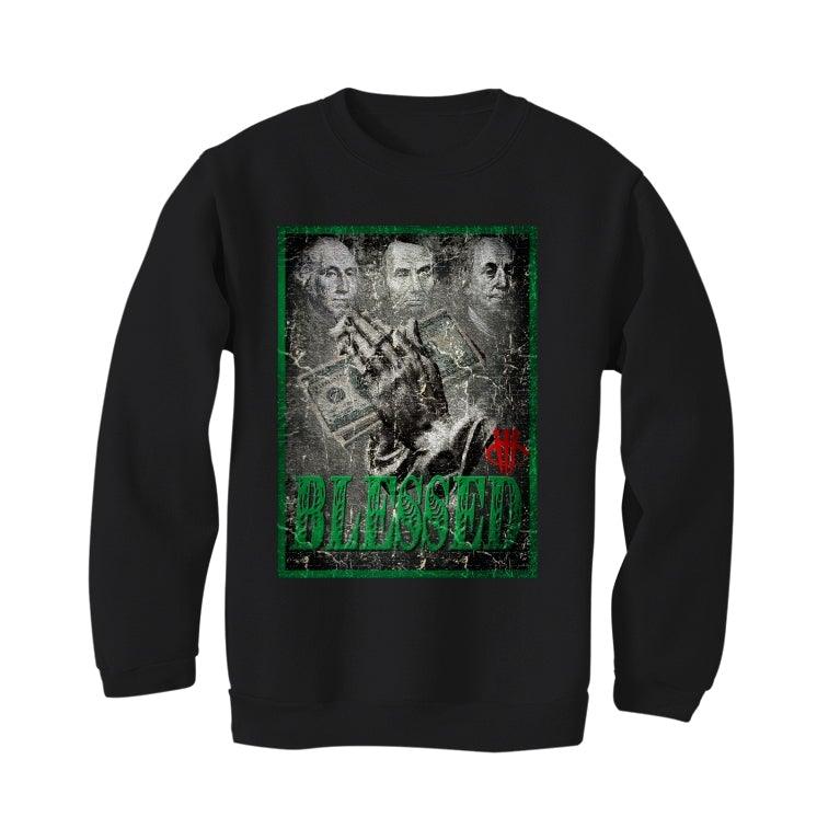 Air Jordan OG HIGH PINE GREEN 2020 Black T-Shirt (BLESSED FORTUNE) - illCurrency Sneaker Matching Apparel