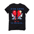 Air Jordan 1 High OG True Blue - Black T-Shirt (F LOVE IT HURTS)