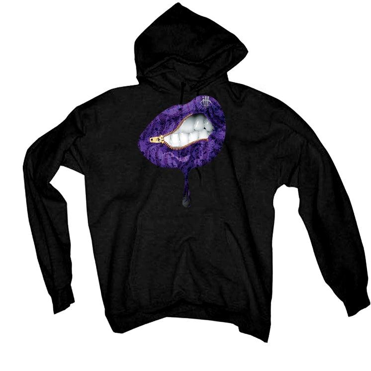 Air Jordan 7 Retro 'Flint' 2021 Black T-Shirt (Lips Unsealed) - illCurrency Sneaker Matching Apparel