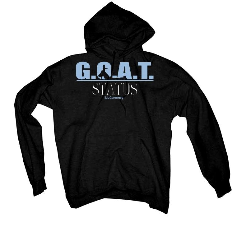 Air Jordan 9 University Blue 2020 Black T-Shirt (goat status quo) - illCurrency Sneaker Matching Apparel