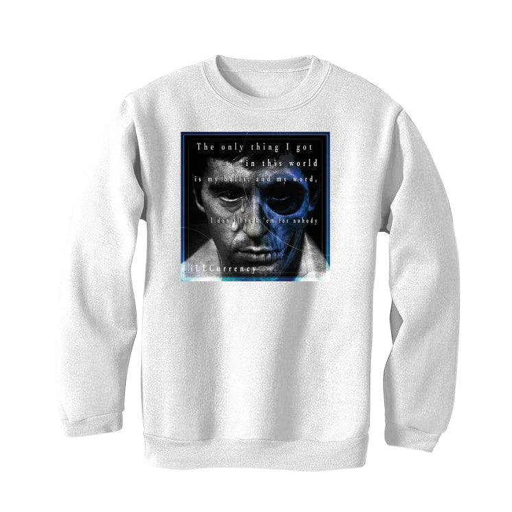 Air Jordan 13 “Obsidian” 2021 White T-Shirt (ONLY THING I GOT (PACINO)) - illCurrency Sneaker Matching Apparel
