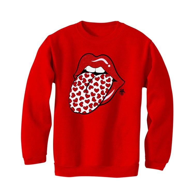 Air Jordan 1 “Bred Patent” Red T-Shirt (HEART TONGUE) - illCurrency Sneaker Matching Apparel