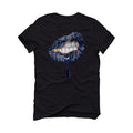 Air Jordan 13 Retro French Blue - Black T-Shirt (LIPS UNSEALED)