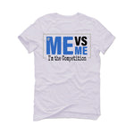 Air Jordan 1 High OG “True Blue” White T-Shirt (Me vs Me)