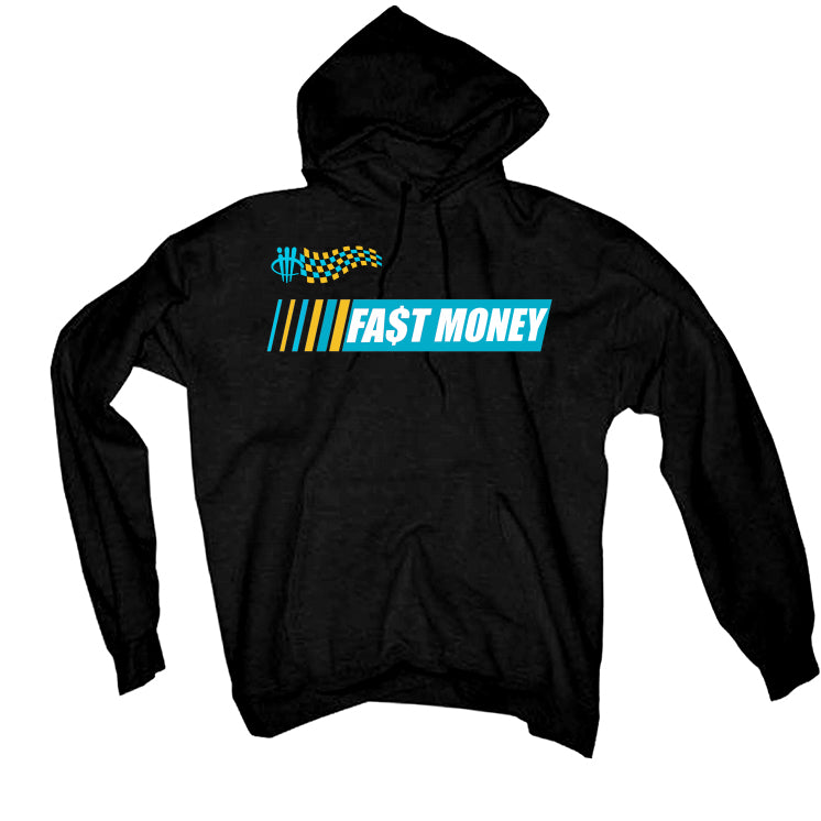 Air Jordan 5 “Aqua” Black T-Shirt (Fast Money)