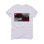 Air Jordan 8 WMNS Burgundy White T-Shirt (Be Humble) - illCurrency Sneaker Matching Apparel
