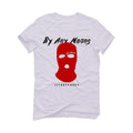 Jordan 4 Retro Fire Red (2020) White T-Shirt (By any means) - illCurrency Sneaker Matching Apparel