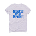 Air Jordan 5 “Racer Blue” White T-Shirt (hustle or be broke)