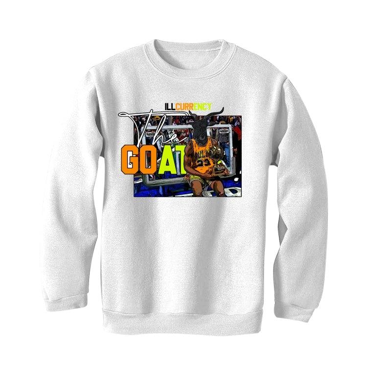 AIR JORDAN 1 HI VOLT GOLD 2021 White T-Shirt (The Goat) - illCurrency Sneaker Matching Apparel