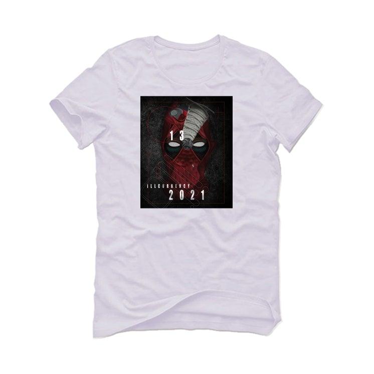 Air Jordan 13 Flint Red 2021 White T-Shirt (DEADPOOL 13) - illCurrency Sneaker Matching Apparel
