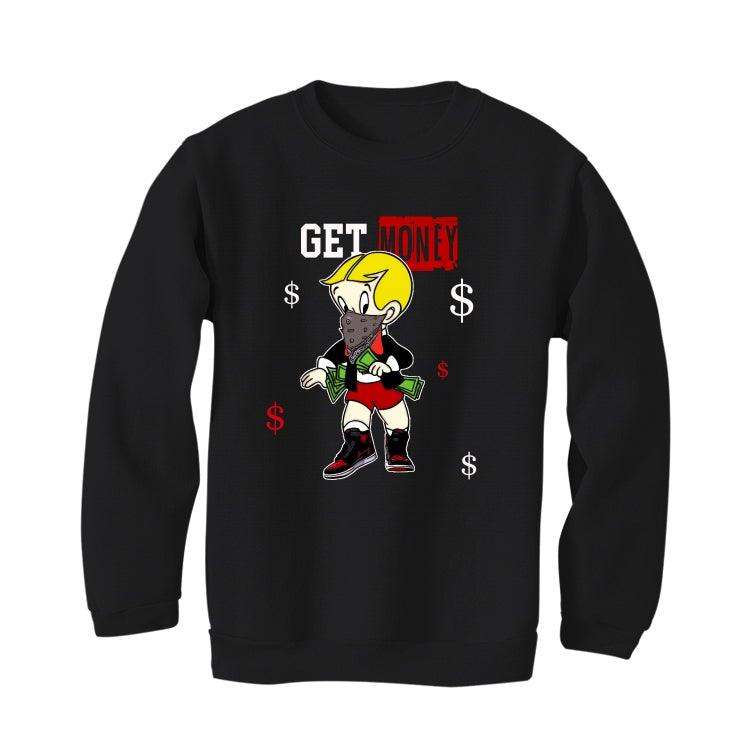 Air Jordan 1 “Bred Patent” Black T-Shirt (Get Money) - illCurrency Sneaker Matching Apparel