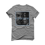 Air Jordan 11 Retro 'Cool Grey' 2021 Grey T-Shirt (FREEDOM CAN'T WAIT) - illCurrency Sneaker Matching Apparel