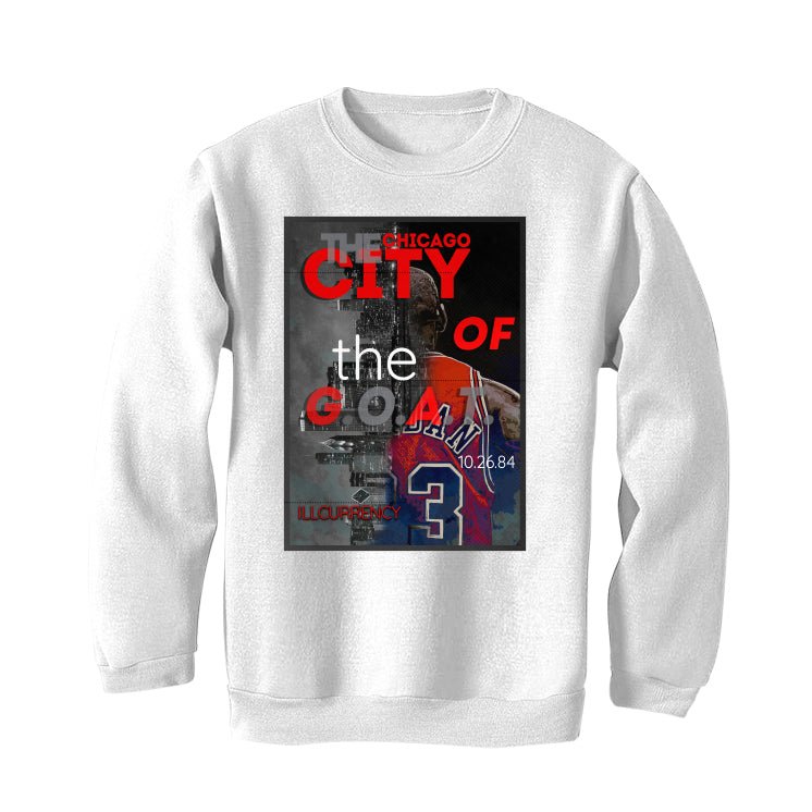 Air Jordan 13 Retro “Black Flint”| ILLCURRENCY White T-Shirt (THE CITY OF THE GOAT)