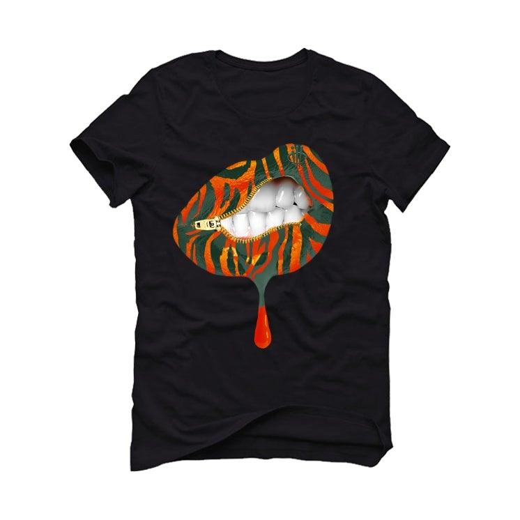 Nike Air Barrage Mid Orange Green Black T-Shirt (LIPS UNSEALED) - illCurrency Sneaker Matching Apparel