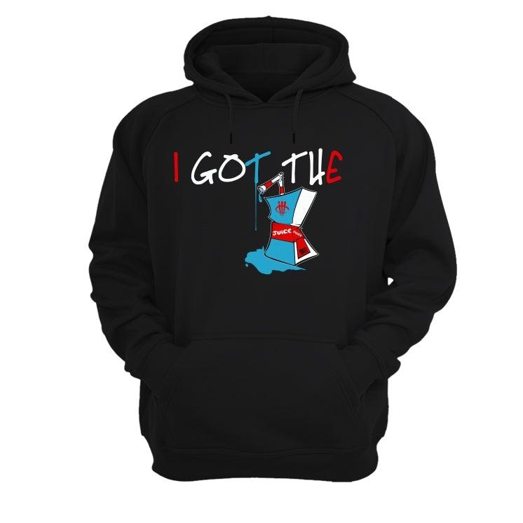 Air Jordan 1 UNC CHI 2019 Black T-Shirt (I got the juice) - illCurrency Sneaker Matching Apparel