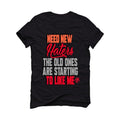 Air Jordan 12 GS Hot Punch Black T-Shirt (New Haters) - illCurrency Sneaker Matching Apparel