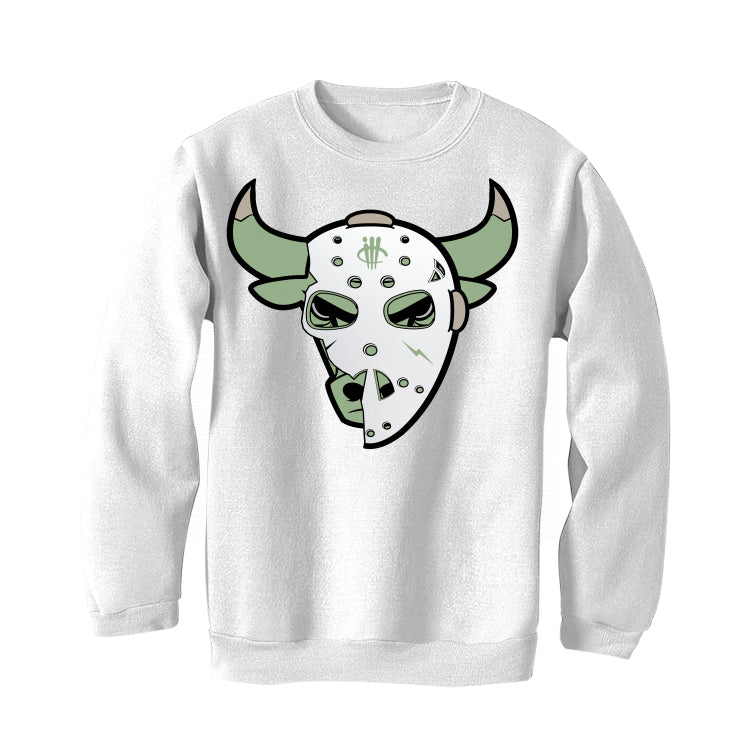 Air Jordan 4 Seafoam aka “Oil Green” - White T-Shirt (Jason Mask)