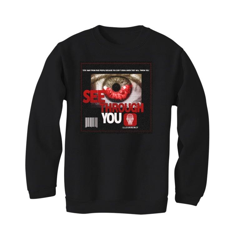 Air Jordan 12 “Playoffs” 2022 Black T-Shirt (EYE SEE THROUGH YOU) - illCurrency Sneaker Matching Apparel