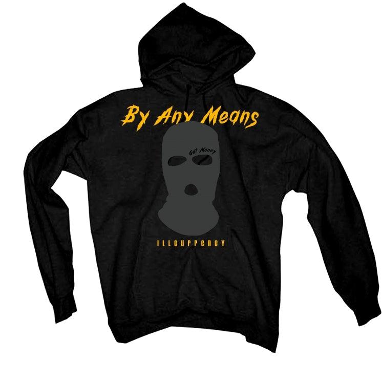 Air Jordan 9 Dark Charcoal University Gold Black T-Shirt (By any means) - illCurrency Sneaker Matching Apparel
