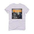 Air Jordan 1 Mid White Laser Orange Deep Royal Blue White T-Shirt (WORLD PEACE)