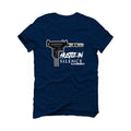 Air Jordan 1 High ‘85 “Georgetown” Navy Blue T-Shirt (Hustle in silence)